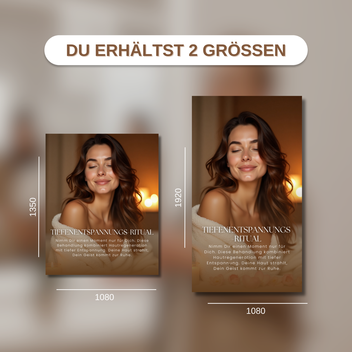 160 Canva Vorlagen – Beige Beauty Salon Kollektion