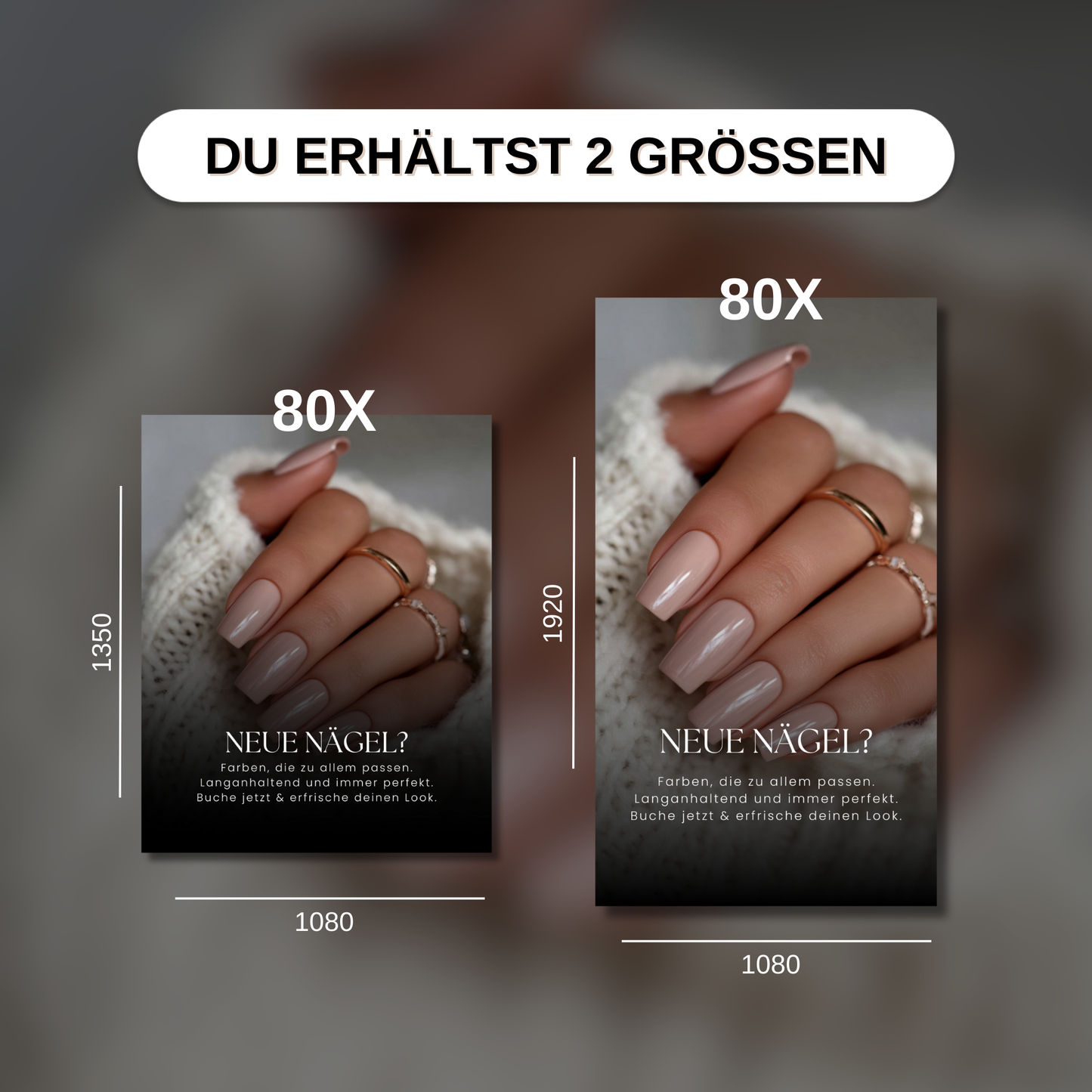 160 Canva Vorlagen – Black Nails Kollektion