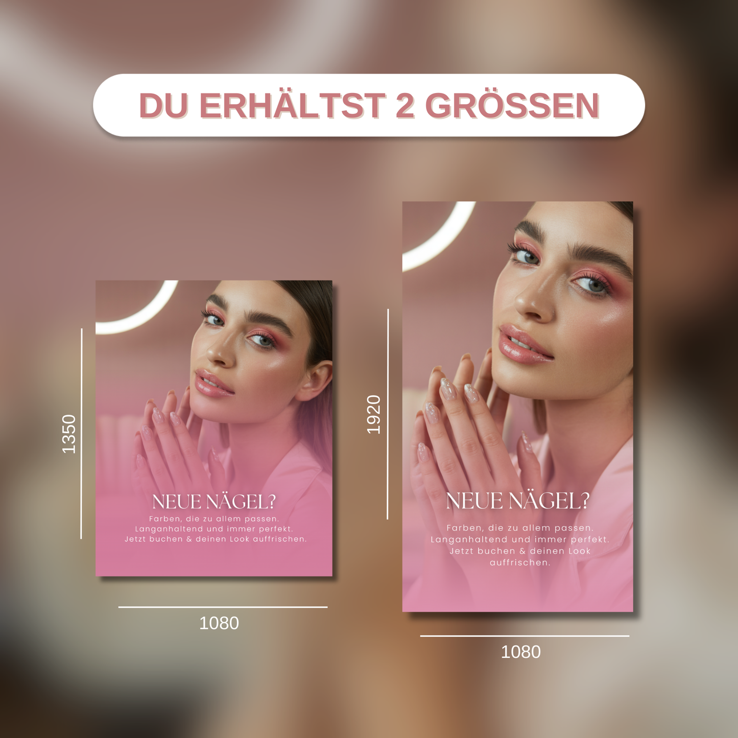 160 Canva Vorlagen – Pink Beauty Salon Kollektion