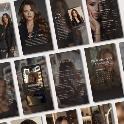 160 Canva Vorlagen – Brown Basic Friseure Kollektion