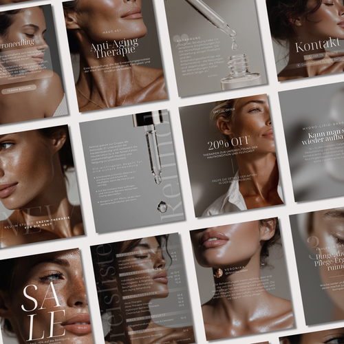 160 Canva-Vorlagen – Kosmetologie & Skincare